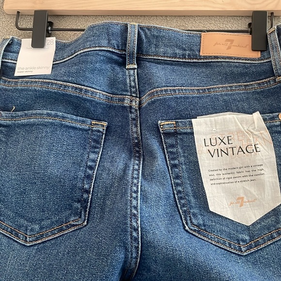 NWT 7 for All Mankind size 28 ankle skinny - Picture 2 of 5